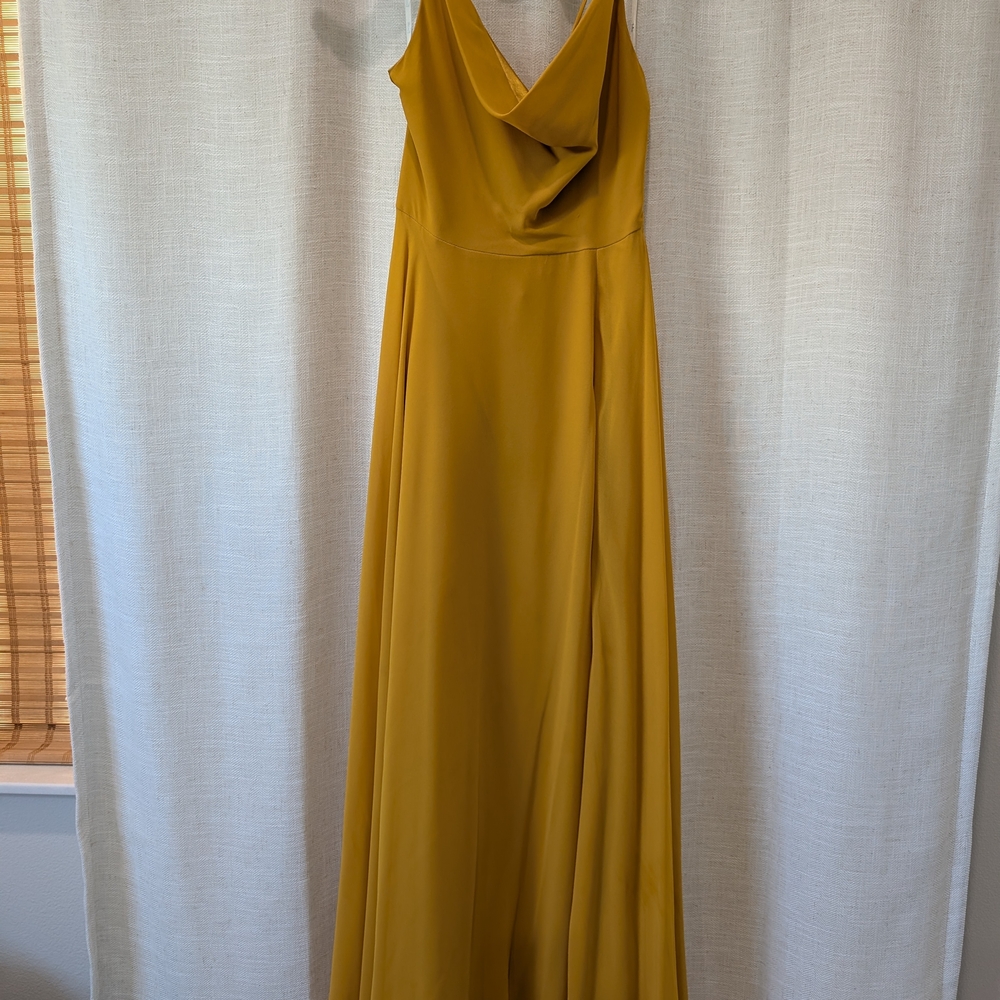 Lulu's Marigold Cowlneck Maxi Dress